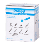 ROMED steril kék vérvételi lándzsa 100 db